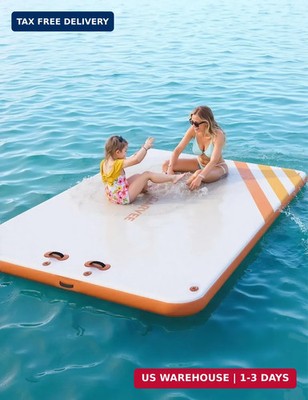 Garvee Inflatable Floating Dock Air Dock Platform Floating Island Raft with Rope