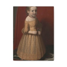 Oliver Tarbell Eddy - Portrait of a Young Girl with Rose - Canvas Wall Art