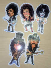 Rock Star Cartoon Figure Stickers 3 3in Tall Rock Star Cartoon Figure Stickers 3 3in Tall