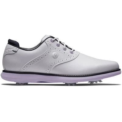 FootJoy Traditions Saddle Damen-Golfschuhe weiß/lila - Bild 1 von 4