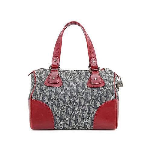 Petit sac fourre tout Dior vintage oblique Boston en denim 2002 73423604