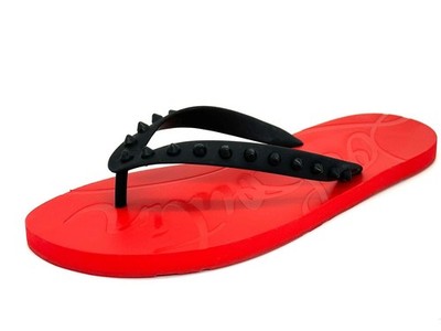 Christian Louboutin LOUBI Mens Spikes Studded Flip Flop Flat Sandals Shoes  46 13