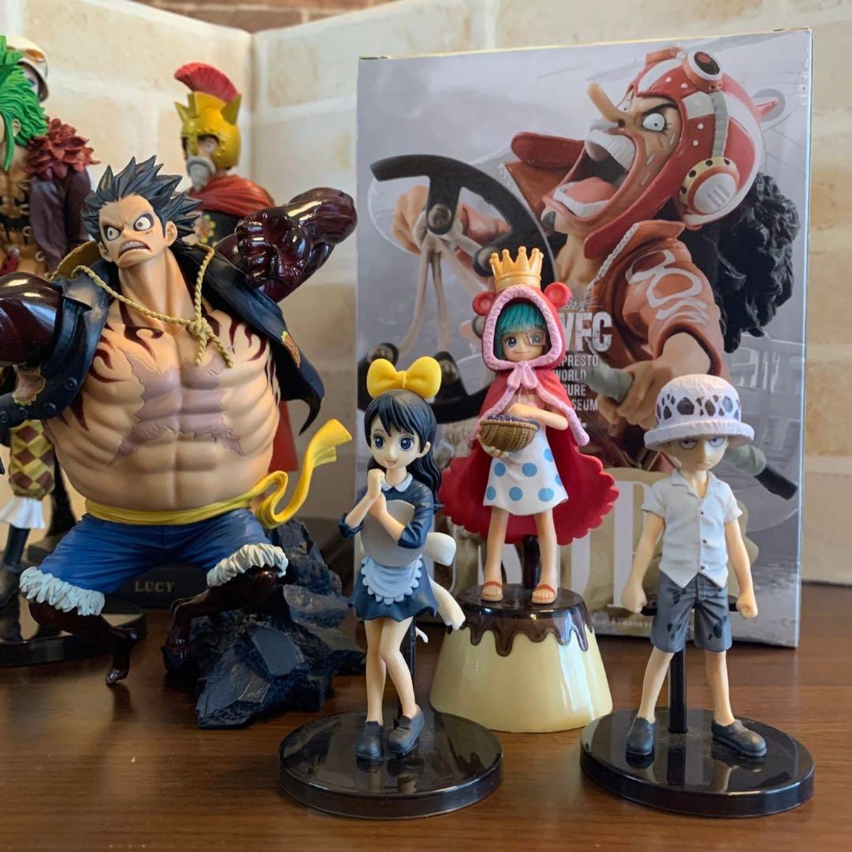 One Piece Dressrosa Arc Figures Set - Luffy, Zoro, Robin, Franky
