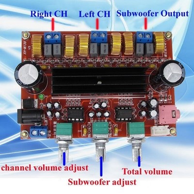2*50W+100W XH-M139 2.1 Channel Digital Subwoofer Amplifier Board Chip TPA3116D2 