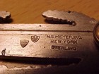 WWII ARMY STERLING SILVER INFANTRY MARKSMAN RIFLE BADGE BLUE ENAMEL PIN 3in — photo 2