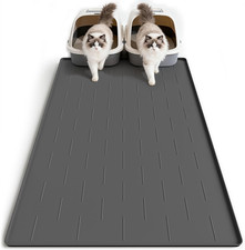 Silicone Cat Litter Trapping Mat, 40''X28'' Extra Large Cat Litter Mat, Easy to