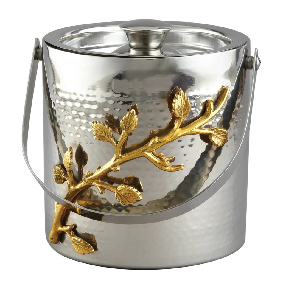 Heim Concept Gilt Leaf Double Wall Ice Bucket Silver, Gold - Image 2 of 2