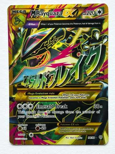 M Rayquaza EX (Shiny Full Art) 98/98 XY - Ancient Origins Holo