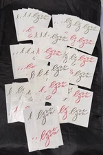 Vintage 1998 Love You Mrs. Grossman's Stickers Scrapbooking Shiny Red Gold