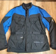 Mens XL Cortech Tour Master Motorcycle Jacket Padded Insulated Lining Blue Black