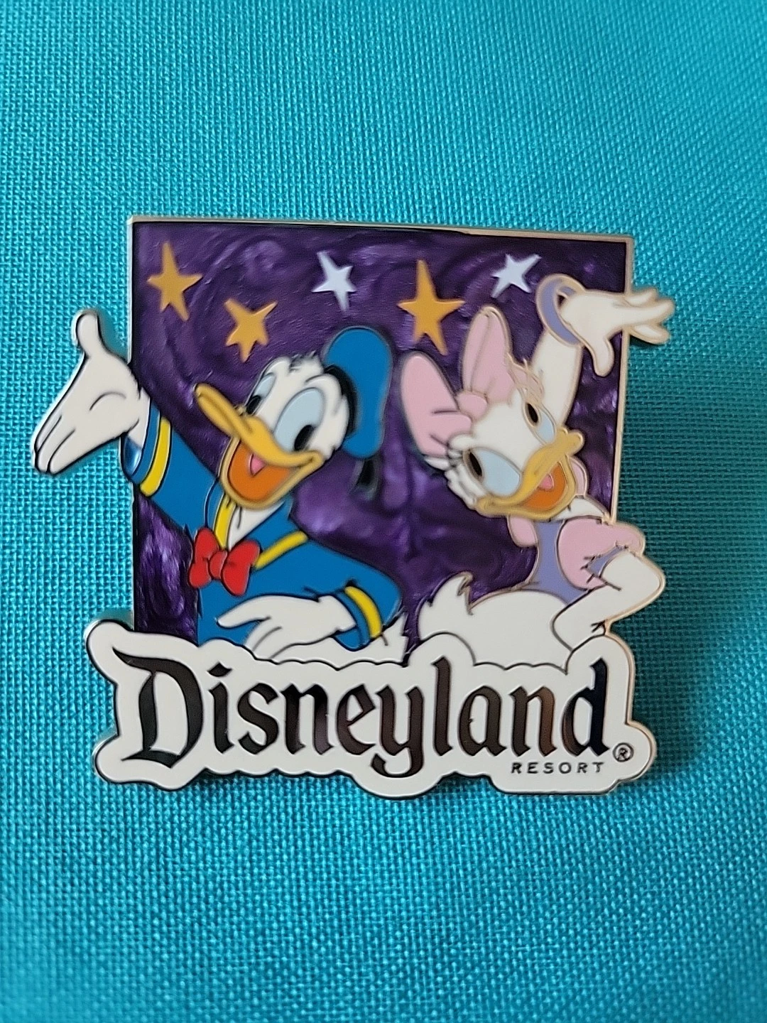 Disneyland Resort AAA Travel Trading Pin~Donald & Daisy Duck~2013~ 1.5”× 1.5"