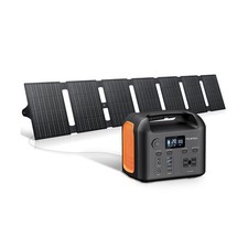 Portable Power Station with 55W Solar Panel, 299Wh LiFePO4 Backup Battery 300...