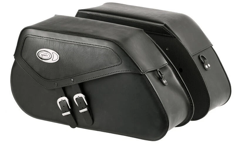 Ledrie Satteltaschen schwarz Leder verstärkt je 25 Liter  f. Harley-Davidson - Bild 1 von 1