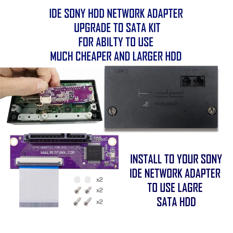 Sony PS2 Netzwerkadapter SSD / HDD - PlayStation 2 SATA auf IDE Upgrade (UK)