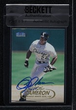 BAS 1998 Fleer Tradition Mike Cameron #257 Seal of Authenticity Auto 3c7