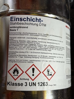 10 Liter Imparat Einschicht  Stahlbeschichtung Seidenglanz Restposten (9,99 /L)