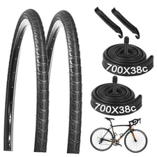  2 PCS 700 x 38C Bike Tires and 2 PCS 700 x 35/43C Bike 2PCS Tires & 2PCS Tubes