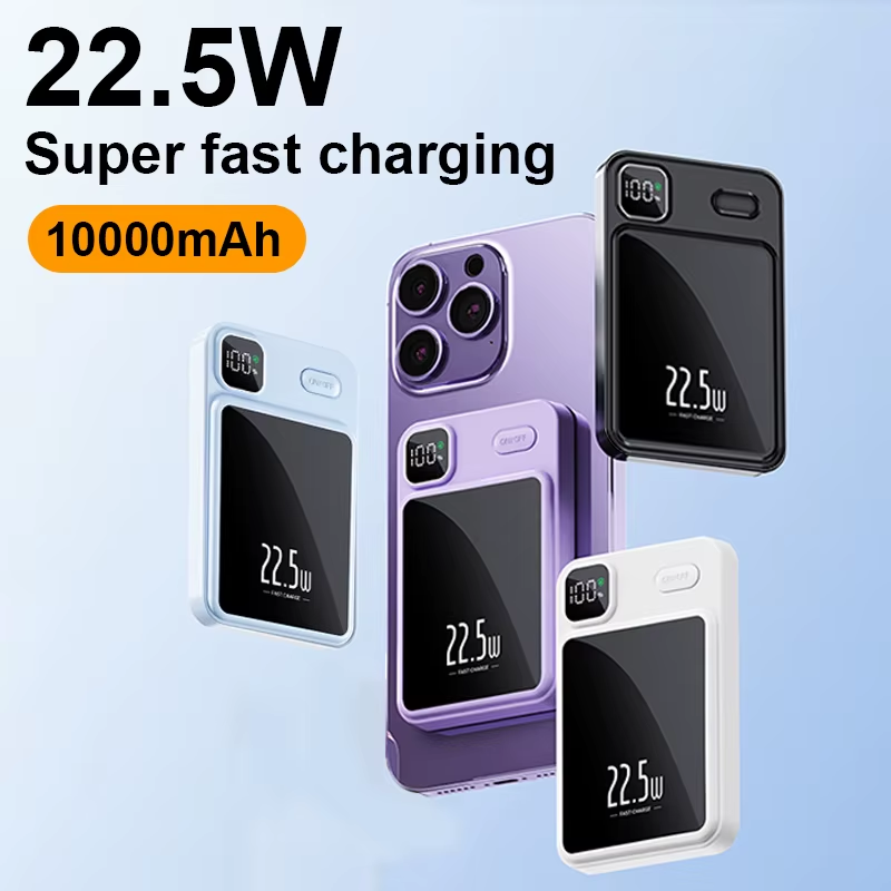 10,000mAh Magnetic Wireless Power Bank with 22.5W Fast Charging for iPhone Samsung