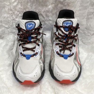 PUMA INVERSE White Blue Red Black Silver Mesh Lace-Up 404241-01 Men's Sneakers