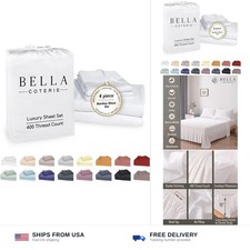 Bella Coterie Luxury Bamboo Viscose Queen Size Sheet Set  Organically Grown ...