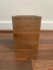 Threshold Acacia Wood Square Box for Office Gadgets/ Kitchen Utensils Food Safe