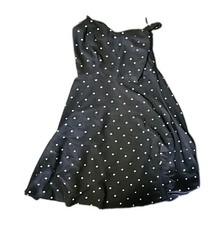 Old Navy Black Polka Dot Cami Dress Small Sleeveless Fit & Flare NWT