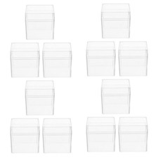 24 Pcs Clear Display Box Favor Boxes for Parties Square Plastic Container