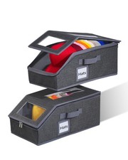2PCS Stackable Hat Organizer for Baseball Caps, Hat Organizer Holds up to 30 ...