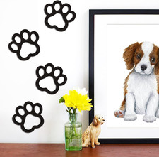 Dog Room Decor Paw Prints Wood Wall Art Dog Lovers Gifts Puppy Decorations Signs