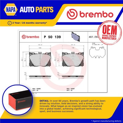 Brake Pads Set fits MERCEDES E450EQ S213 3.0 Front 2020 on M256.930 Brembo New