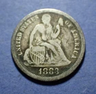 1883 Liberty Seated Dime  Fine
