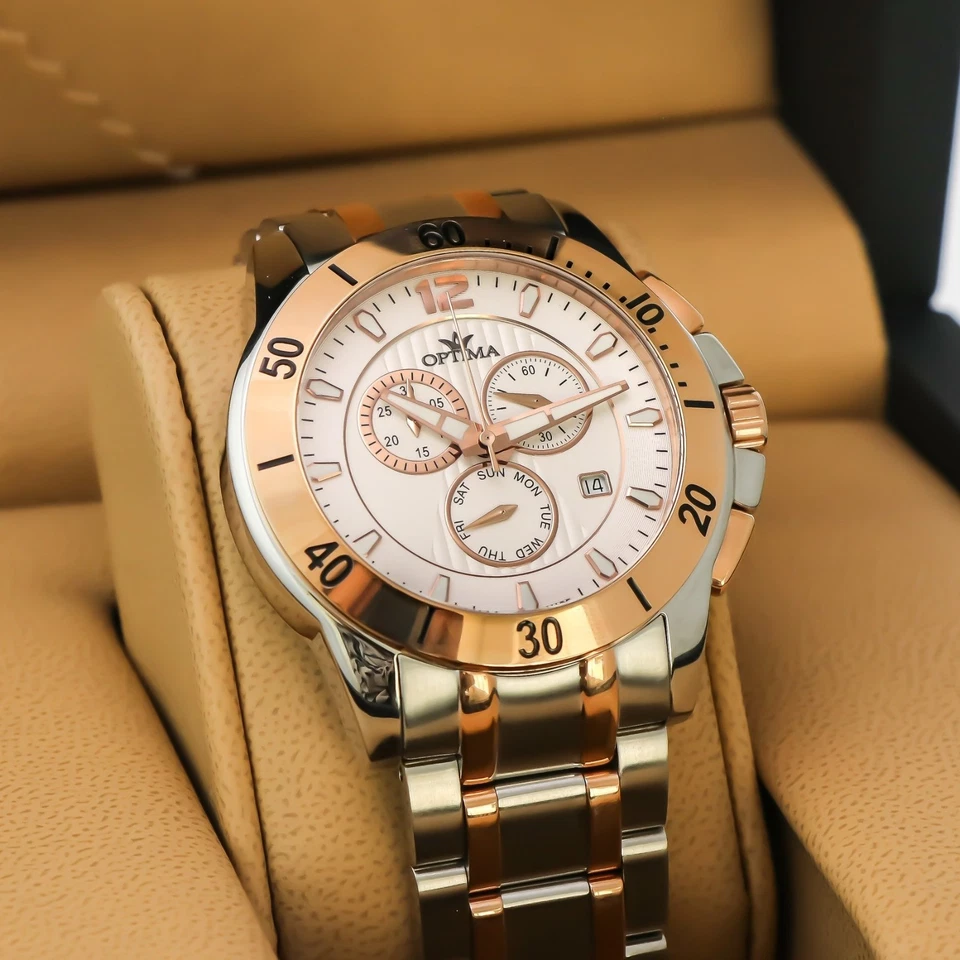 Optima • Reloj suizo • Acero inoxidable • 45,36 mm • Cuarzo • 5 ATM • OSC339 Foto 3 de 4