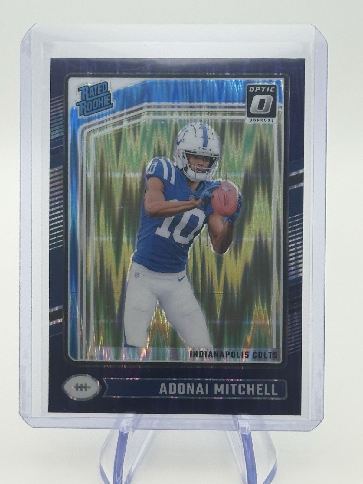2024 Panini Donruss Optic- Adonai Mitchell Rated Rookie Purple Shock #203 RC NFL