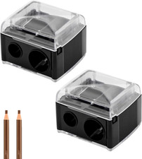 2 St&uuml;ck Makeup Sharpener Anspitzer,Make-Up Spitzer Mit Dose,Anspitzer Mit Beh&auml;lt
