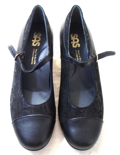 SAS Shoes Women's Isabel Black Snake Mary Jane Pumps, Heels, Size 7 M - Picture 6 of 10