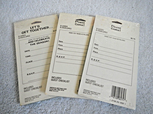 DE COLECCIÓN - INVITACIONES DE FIESTA AMERICANAS SALUDOS - FIESTAS - 24 TARJETAS Y SOBRES - Imagen 2 de 16