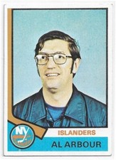 AL ARBOUR 1974-75 Topps Hockey card #91 New York Islanders NR MT