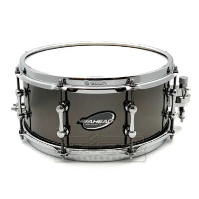 Ahead Black Chrome On Brass Snare Drum 13x6 w/Trick Throw-Off