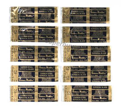 10x Swann Morton Steel No.15C Sterile Sealed Steel Surgical