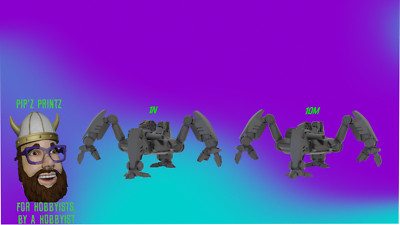 SCP Scorpion Alternate Mech Model For Battletech 6mm-10mm-15mm