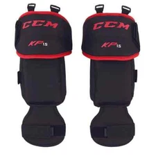 CCM KP1.5 Hockey Goalie Knee Guards | SR JR YTH Thigh Goal Pad Strap Board