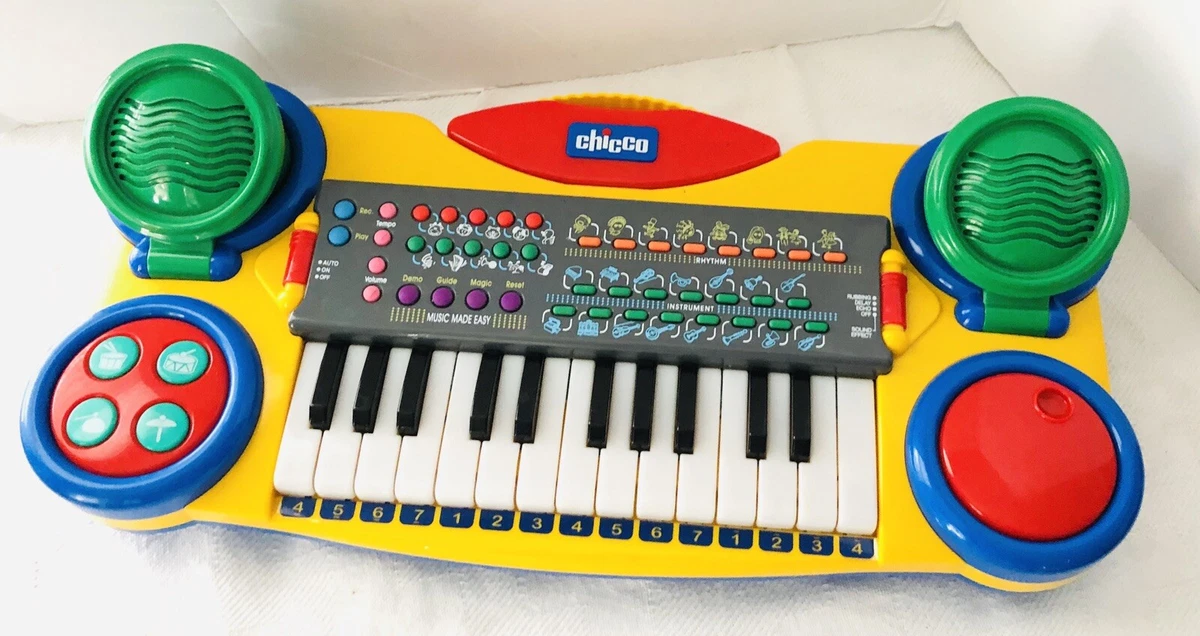 Vintage CHICCO Keyboard Baby Orchestra Kids Child Piano Instrument DC6V