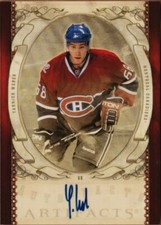 YANNICK WEBER AUTO 10-11 ARTIFACTS AUTOFACTS AUTOGRAPH # AF-YW CANADIENS 2010-11