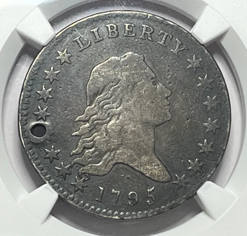 1795 Flowing Hair Half Dollar - O-116; Scarce Early Date; NGC Fine Details