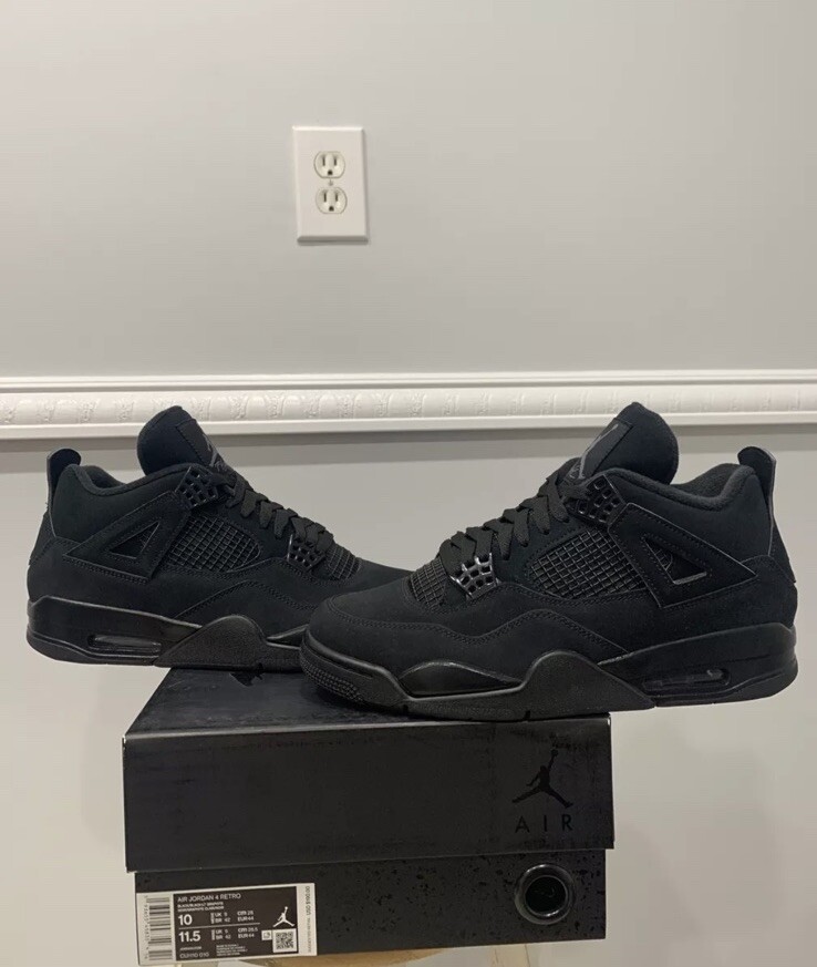 Nike Air Jordan 4 Retro Black Cat 2020 Size 10 CU1110 010 | eBay