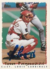 TOM PAGNOZZI ST. LOUIS CARDINALS  SIGNED 1995 TOPPS CARD #111