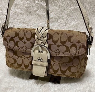 H1181 美品 COACH コーチ ソーホースエード サッチェル F10061