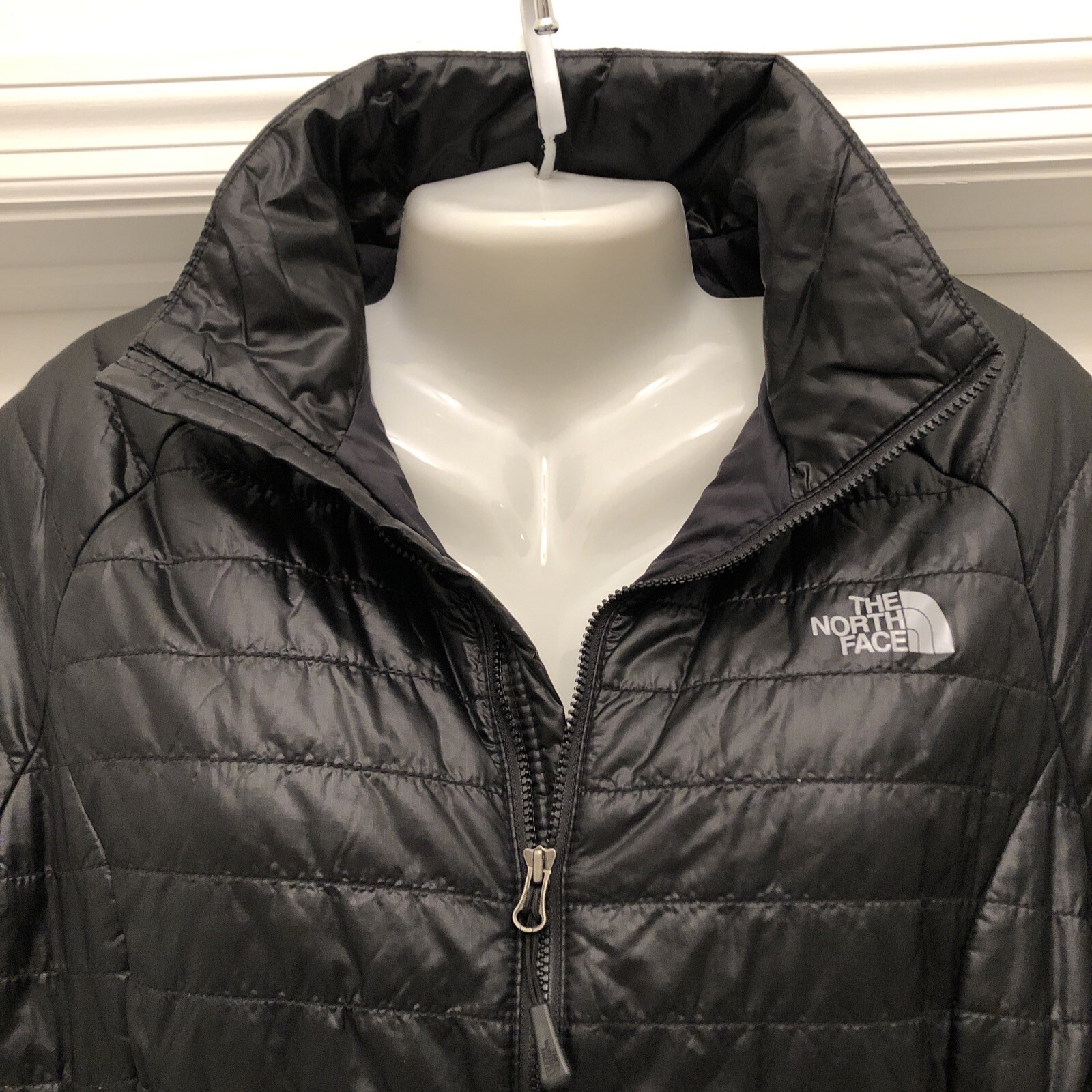 Black INSULATED Zip JACKET Puffer Size 