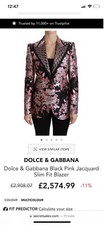 Dolce Gabbana Slim Fit Embrodied Floral Blazer Ladies