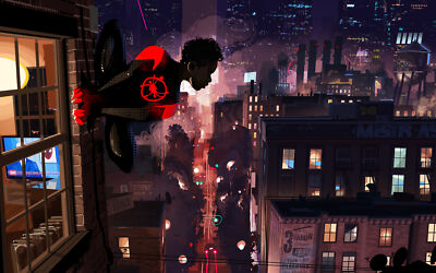 Marvel spiderman spiderman into the spiderverse miles playmat gaming mat